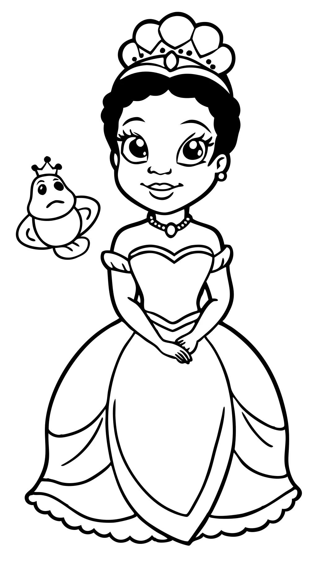 coloring pages princess tiana